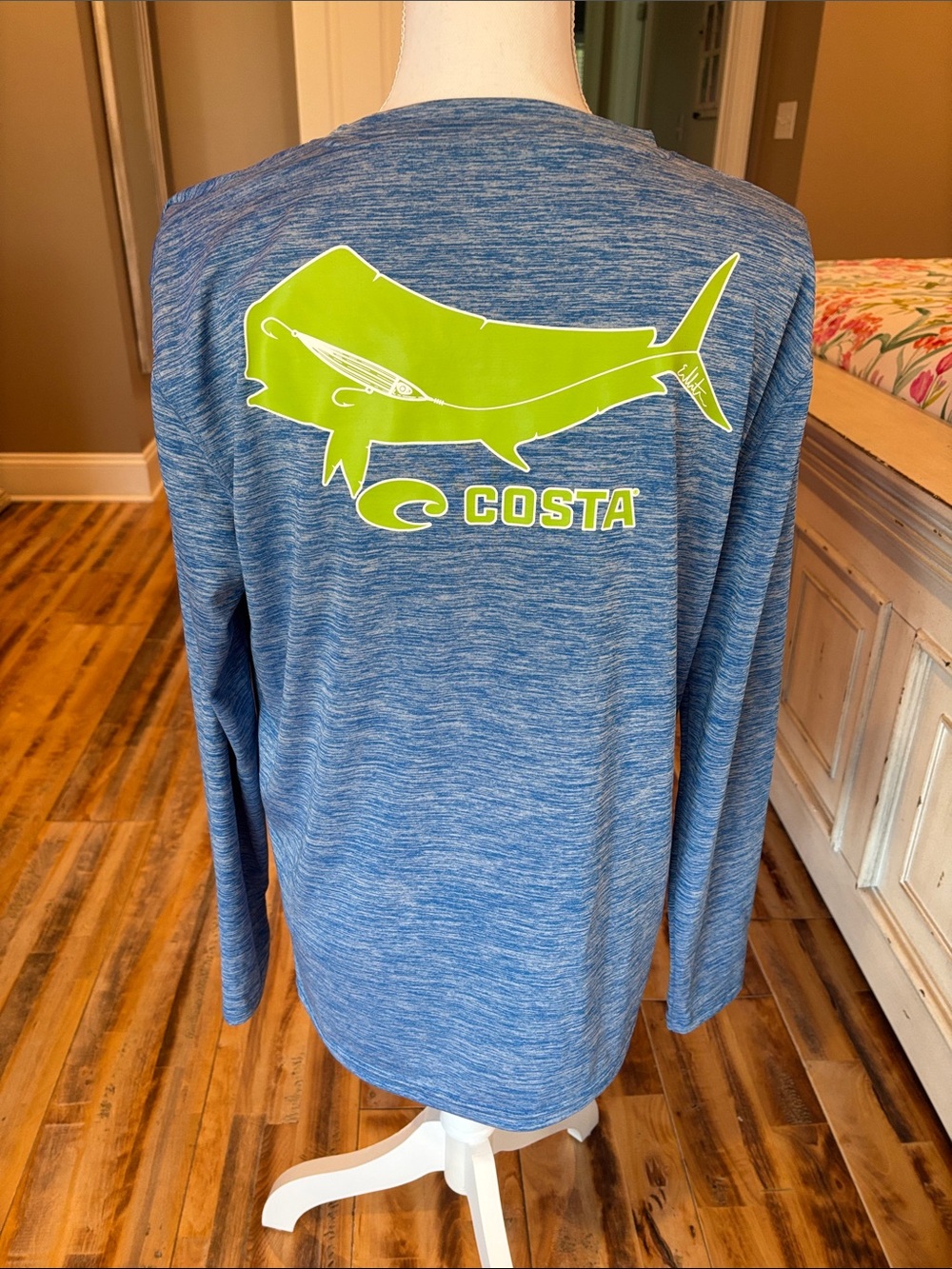 Costa Men’s Long-Sleeve Top - Blue 
Size medium